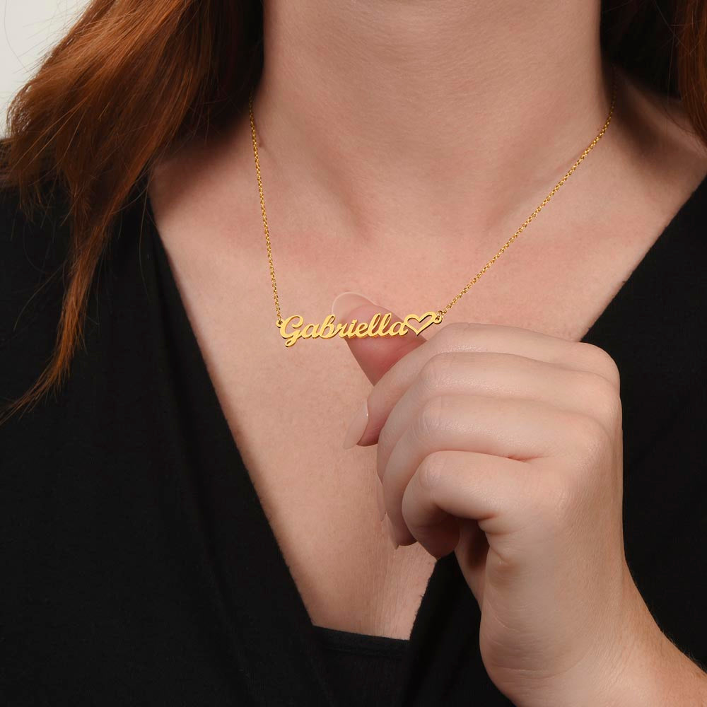 Necklace - Name & Heart