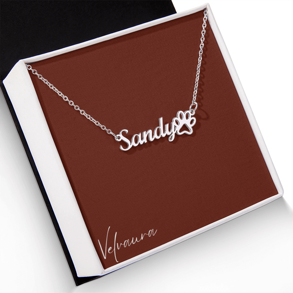 Necklace - Name & Paw