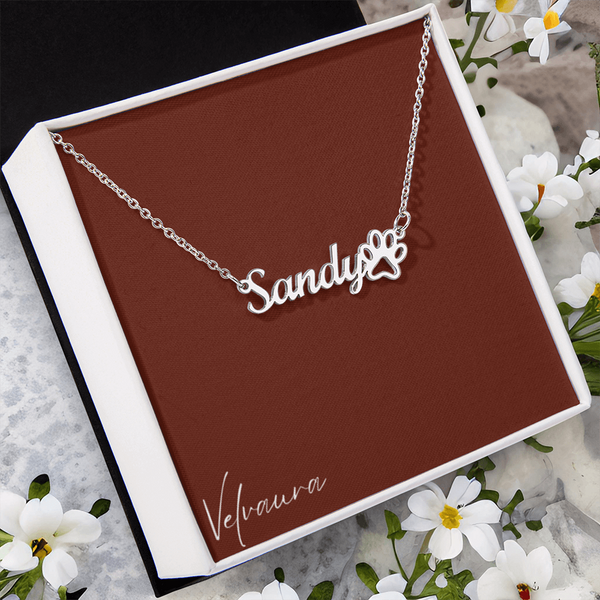 Necklace - Name & Paw