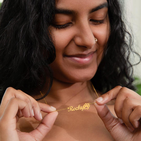 Necklace - Name & Paw