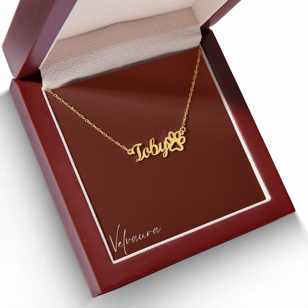 Necklace - Name & Paw