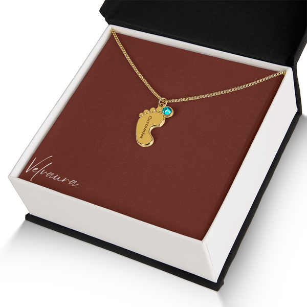 Necklace - Engraved Baby Feet