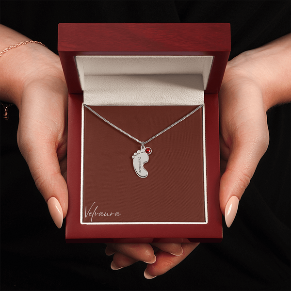Necklace - Engraved Baby Feet