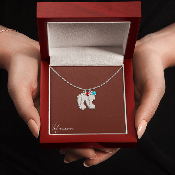 Necklace - Engraved Baby Feet
