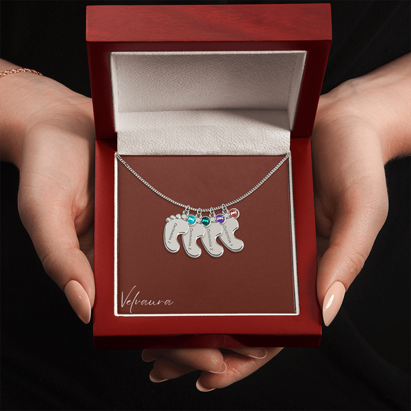 Necklace - Engraved Baby Feet