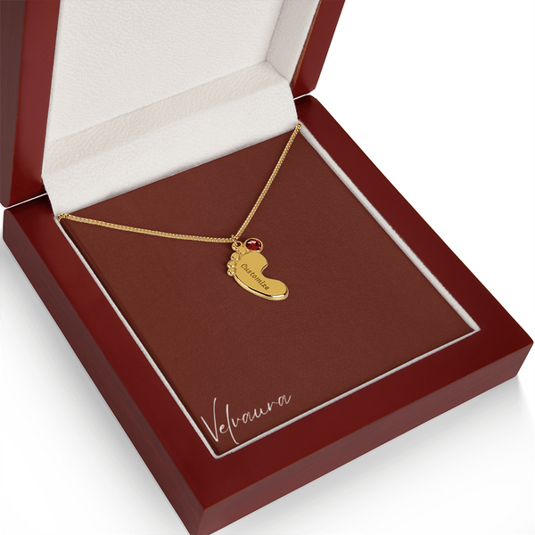 Necklace - Engraved Baby Feet