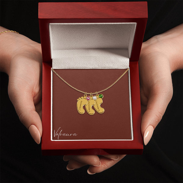 Necklace - Engraved Baby Feet