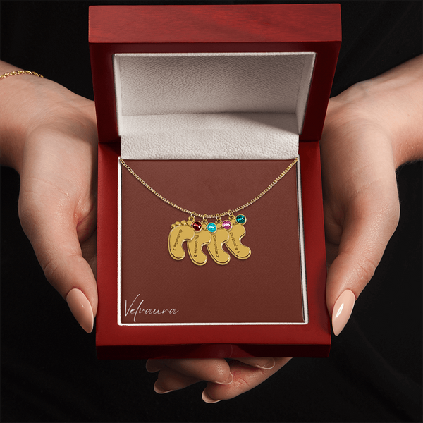Necklace - Engraved Baby Feet