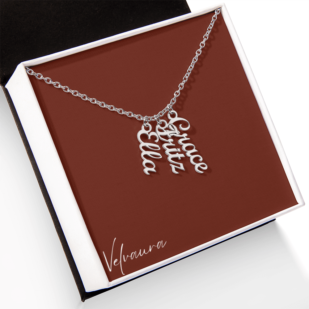 Necklace - Multi Vertical Names