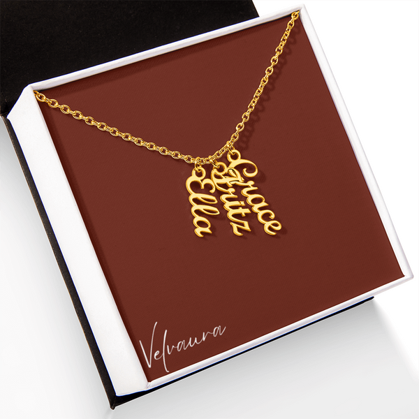 Necklace - Multi Vertical Names