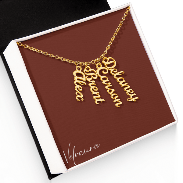 Necklace - Multi Vertical Names