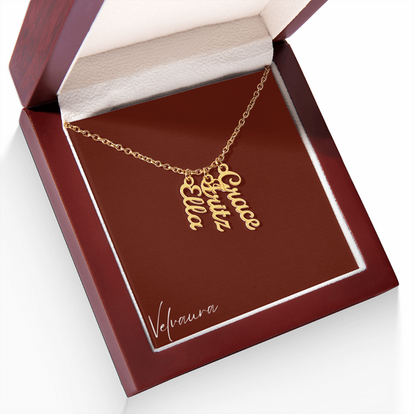 Necklace - Multi Vertical Names