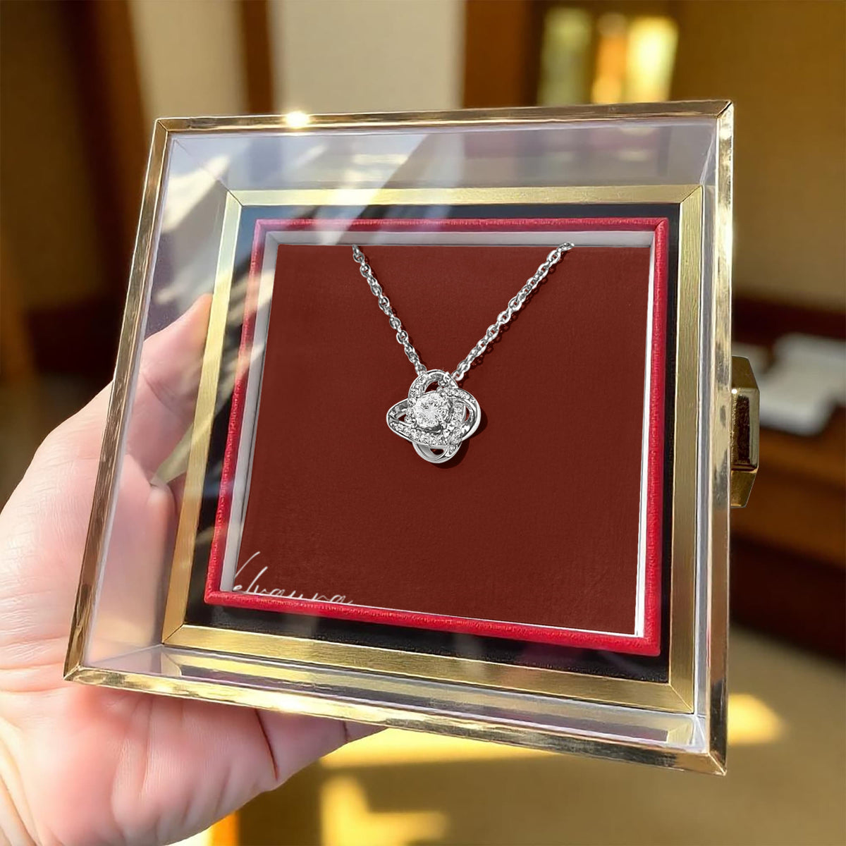 Present Box - Necklace & Rose