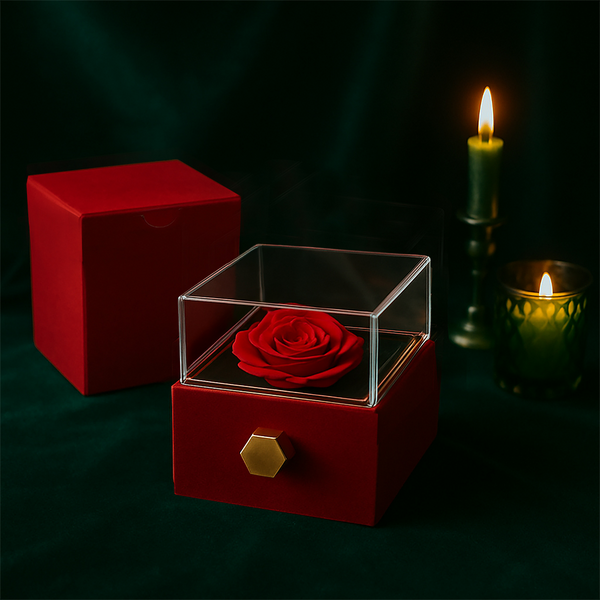 Present Box - Necklace & Rose